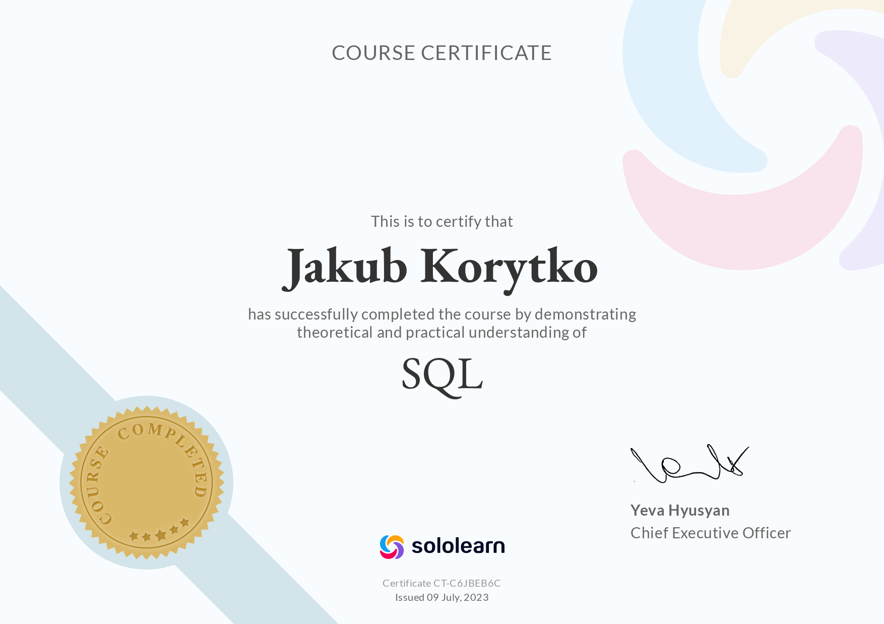 Certificate