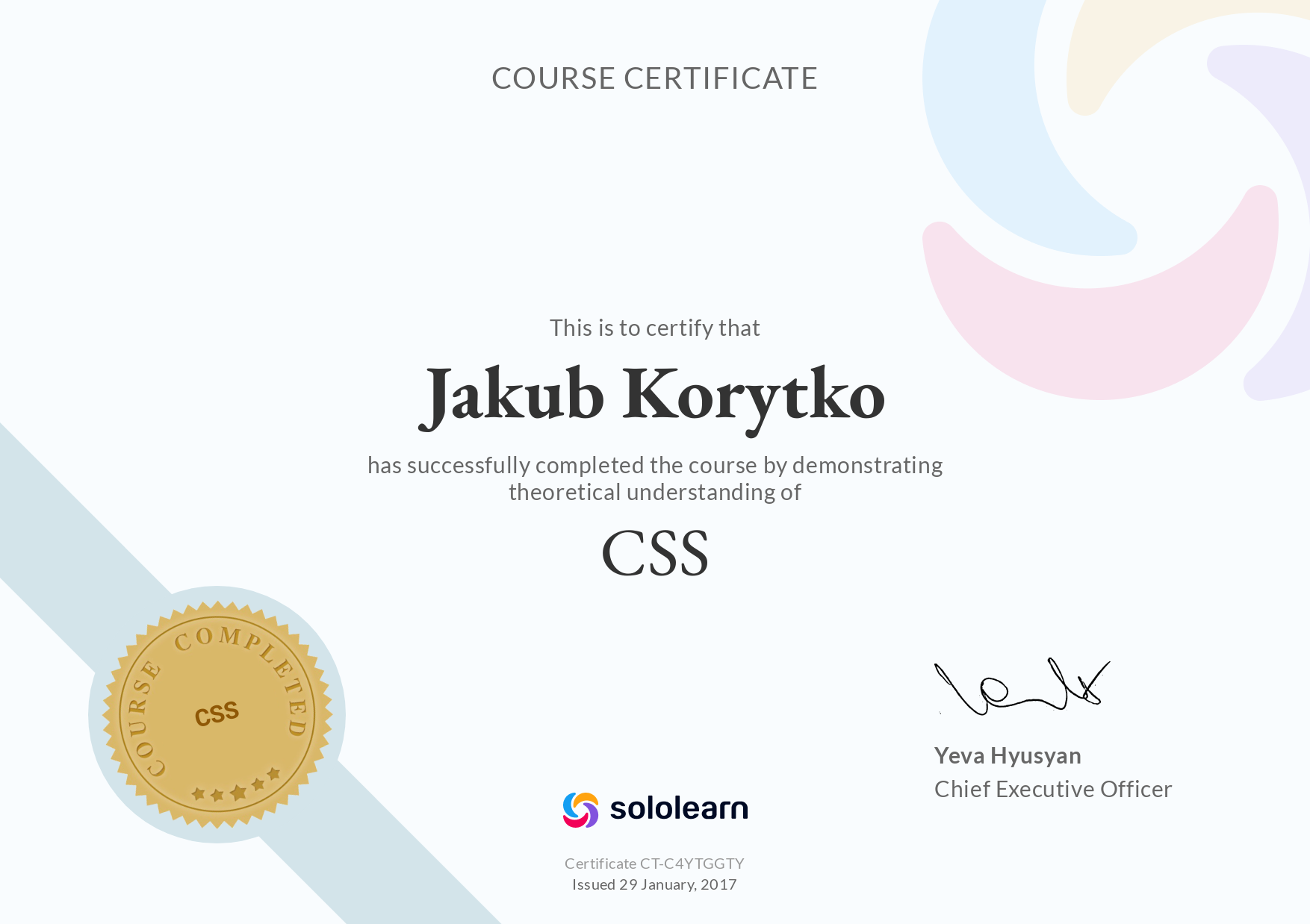 Certificate