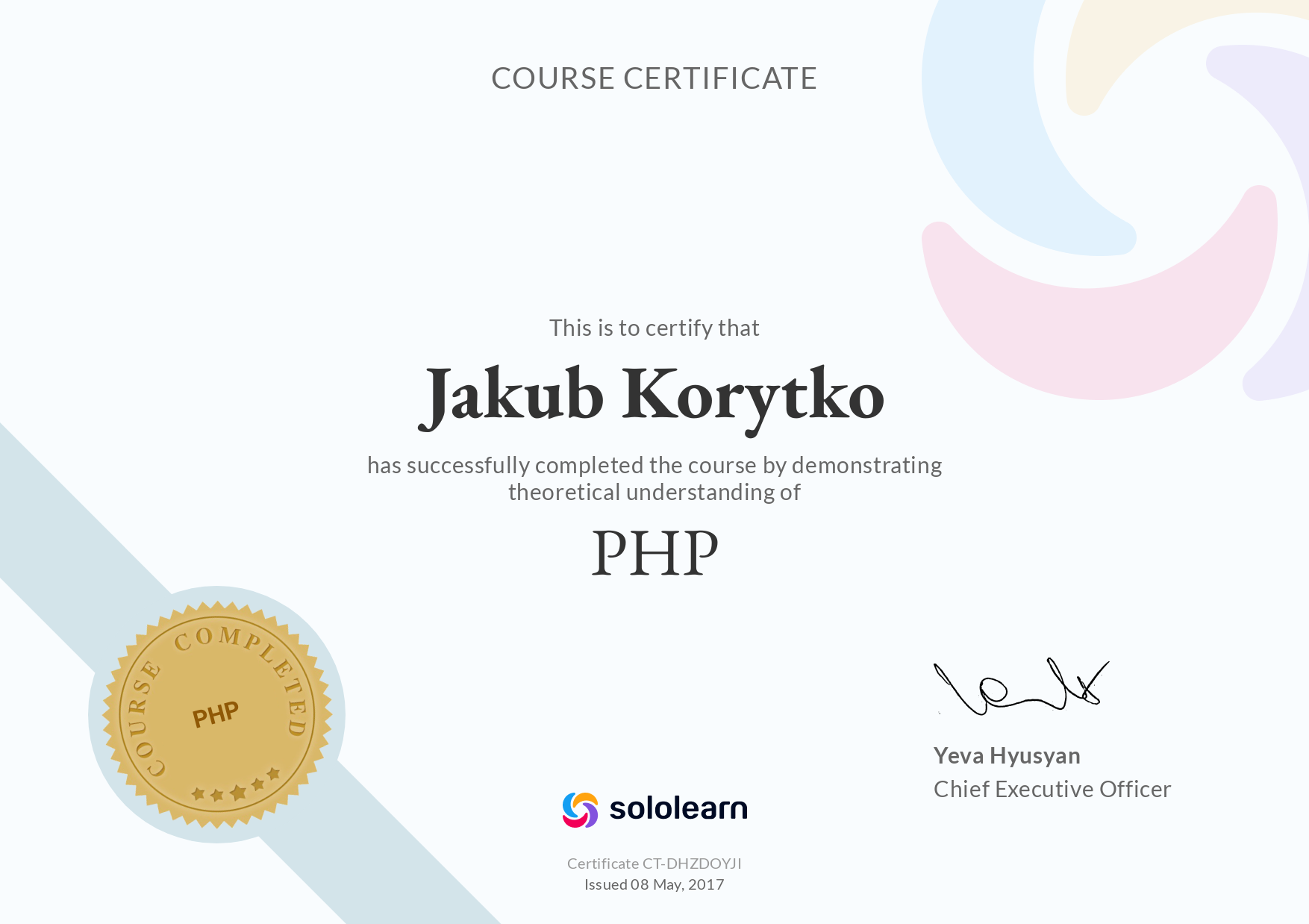 Certificate